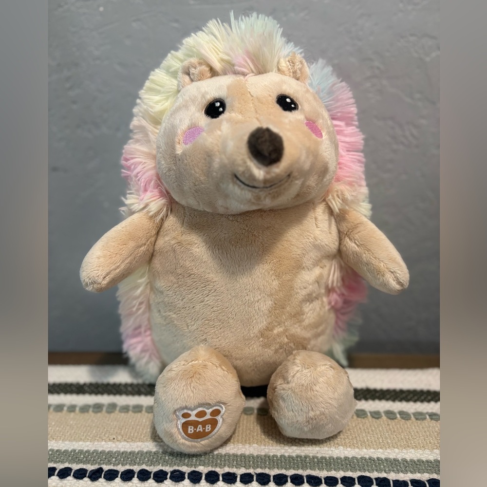 Build-A-Bear Pastel Hedgehog Plush with Fur